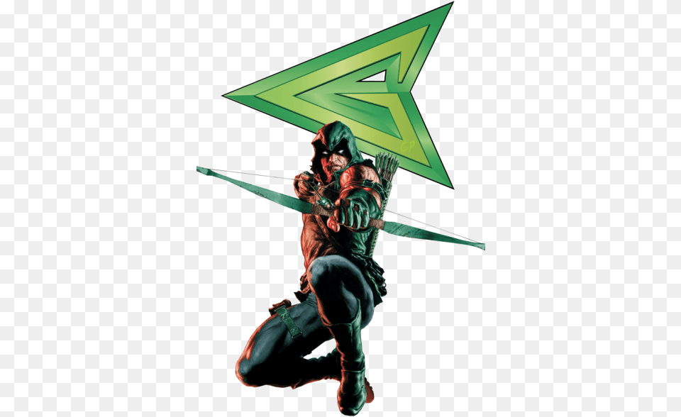 Green Arrow W Logo Dc Comics Green Arrow Symbol, Adult, Female, Person, Woman Free Transparent Png