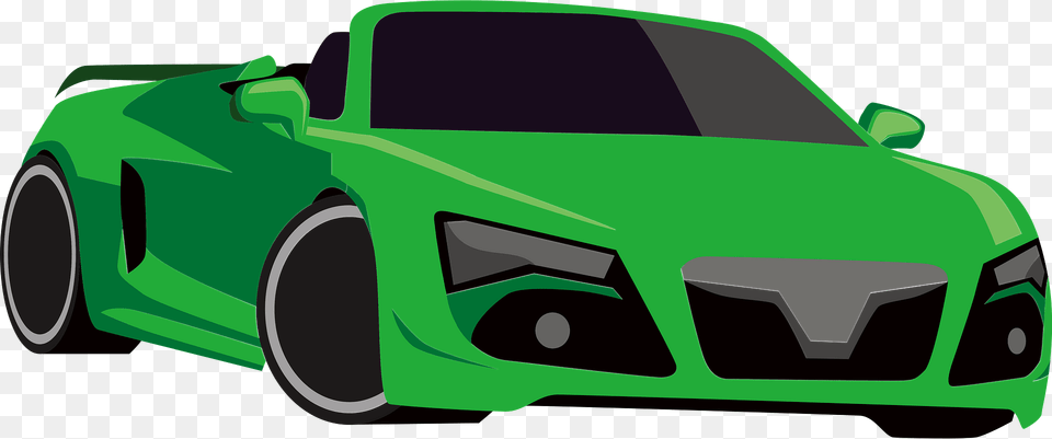 Green Audi R8 Clipart, Car, Sports Car, Vehicle, Transportation Free Png