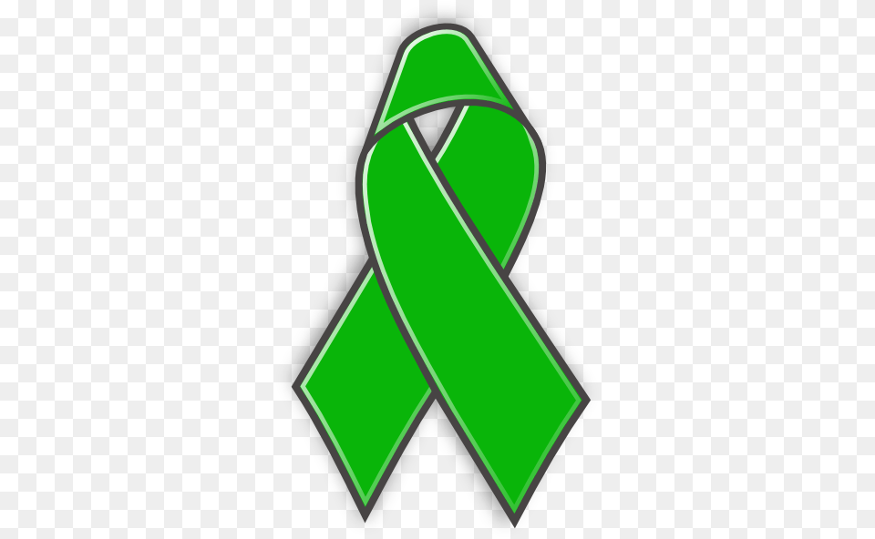 Green Awareness Ribbon Clip Art, Symbol, Recycling Symbol, Smoke Pipe Png Image