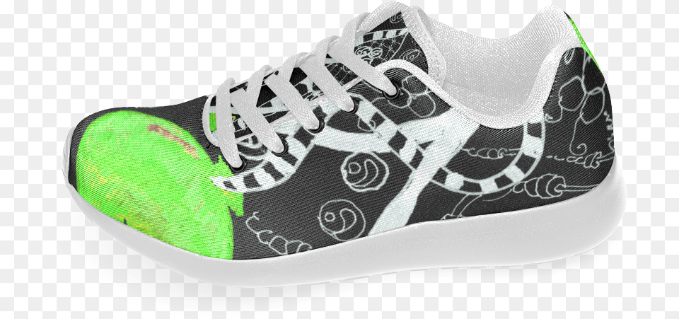 Green Balloon Zendoodle In Night Forest Garden Women39s Skate Shoe, Clothing, Footwear, Running Shoe, Sneaker Png