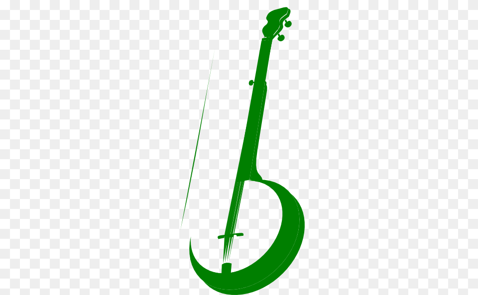 Green Banjo Clip Art, Bow, Weapon, Musical Instrument, Guitar Png Image