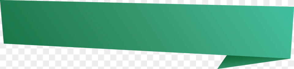 Green Banner Origami With Fold End Origami Green Banner, Paper Free Transparent Png