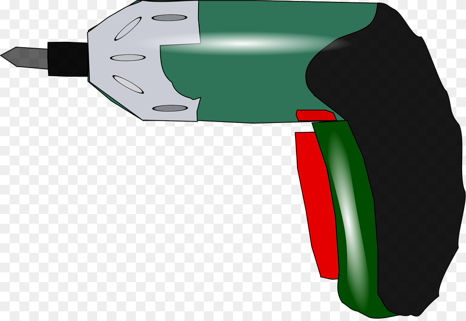 Green Battery Powered Cordless Screwdriver And Drill Clipart, Device, Face, Head, Person Png