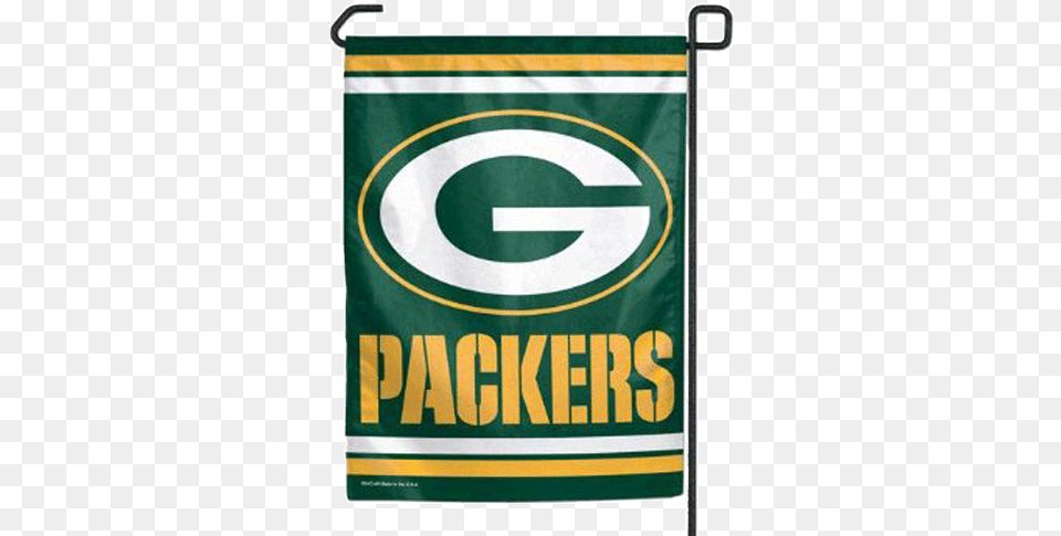Green Bay Packer Garden Flag 15quoth With Flag Pole 2 Green Bay Packers Pillow, Banner, Text Free Png Download
