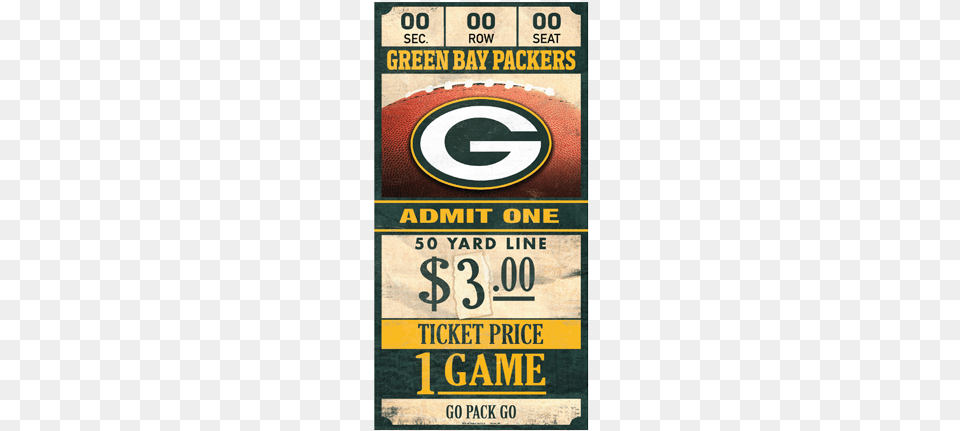 Green Bay Packer Ticket Wood Sign 12quoth 2 Pc Min Dallas Cowboys 6x12 Ticket Wood Sign, Advertisement, Poster, Symbol, Text Png