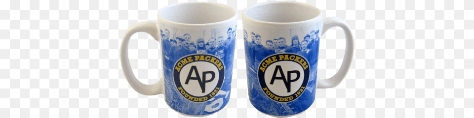 Green Bay Packers Acme Coffee Cup Serveware, Beverage, Coffee Cup, Art, Porcelain Png