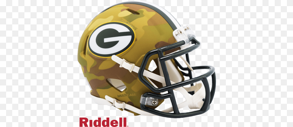 Green Bay Packers Camo Mini Speed Cleveland Browns Mini Helmet, American Football, Football, Football Helmet, Sport Png