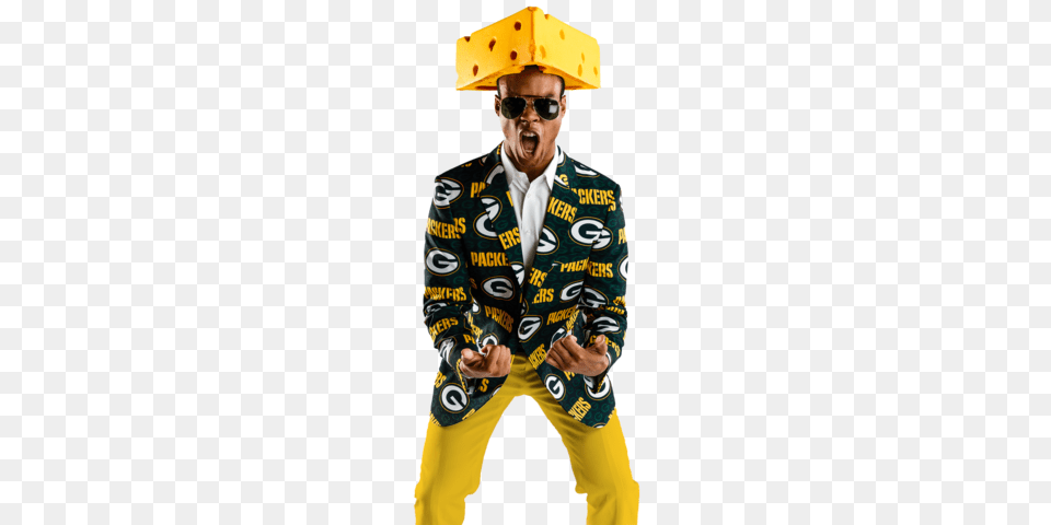Green Bay Packers Gear, Vest, Clothing, Coat, Person Free Png Download