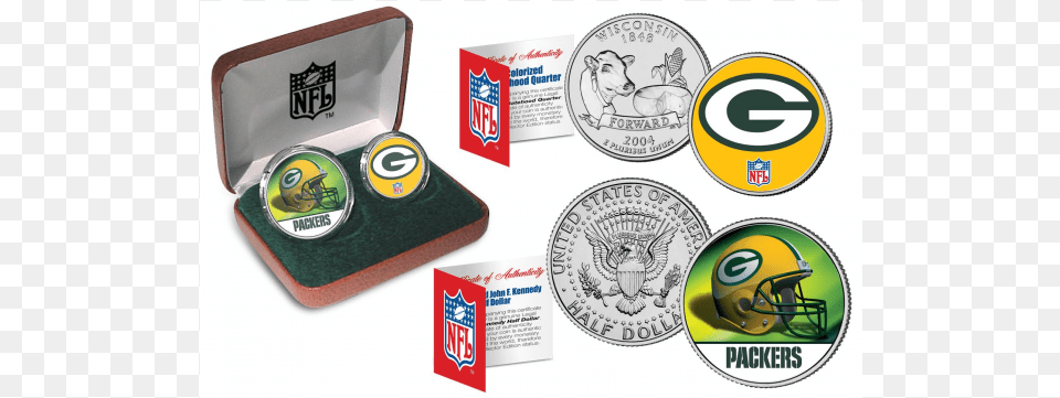 Green Bay Packers Half Dollar Coin, Disk Free Png