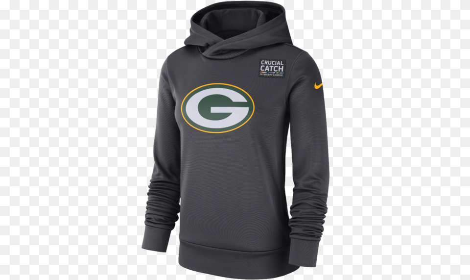 Green Bay Packers Ladies Crucial Catch Therma Hoodie Carolina Panthers Military Hoodie, Clothing, Hood, Knitwear, Sweater Png Image