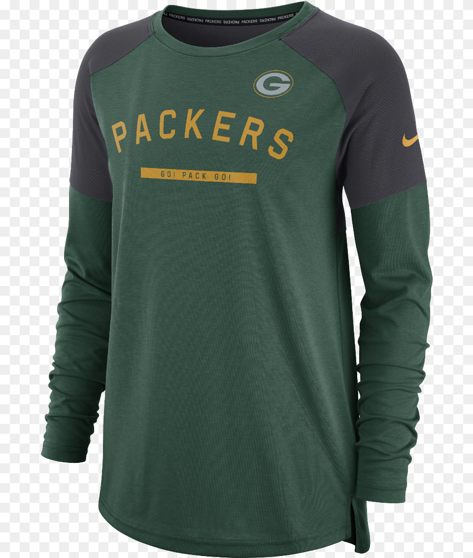 Green Bay Packers Ladies Tailgate Long Sleeve 0 Nike, Clothing, Long Sleeve, Shirt, Adult Free Png
