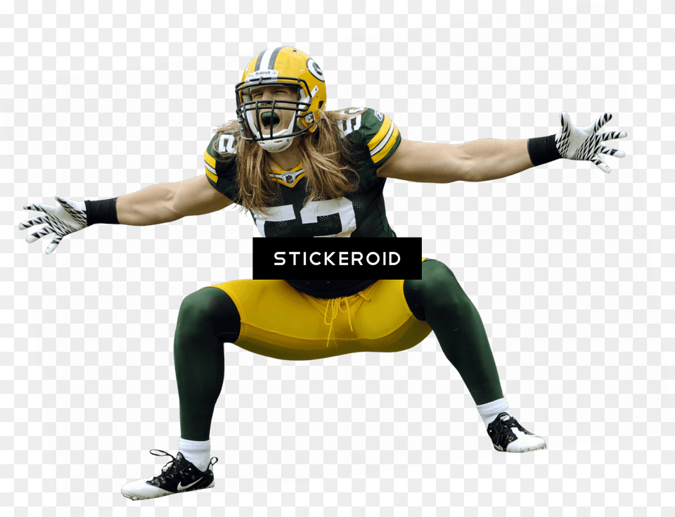 Green Bay Packers Player Shouting Green Bay Packers Transparent Logo, Helmet, Adult, Sport, Playing American Football Free Png