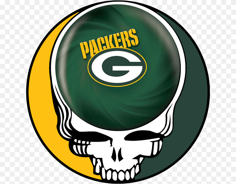 Green Bay Packers Skull Logo Iron On Transfers Grateful Dead Steal Your Face Free Png Download