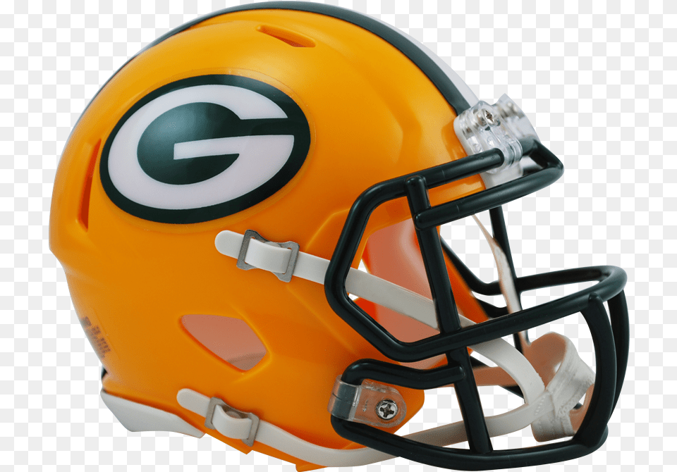 Green Bay Packers Speed Mini Helmet Green Bay Packers Helmet, American Football, Football, Football Helmet, Sport Free Png