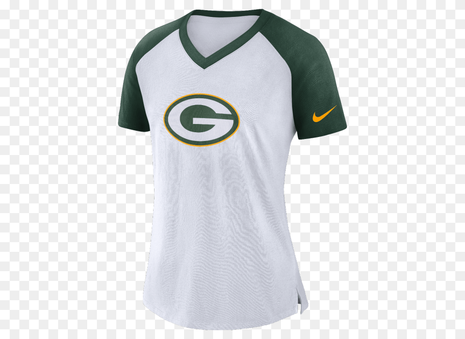 Green Bay Packers Top V Neck, Clothing, Shirt, T-shirt, Jersey Png Image