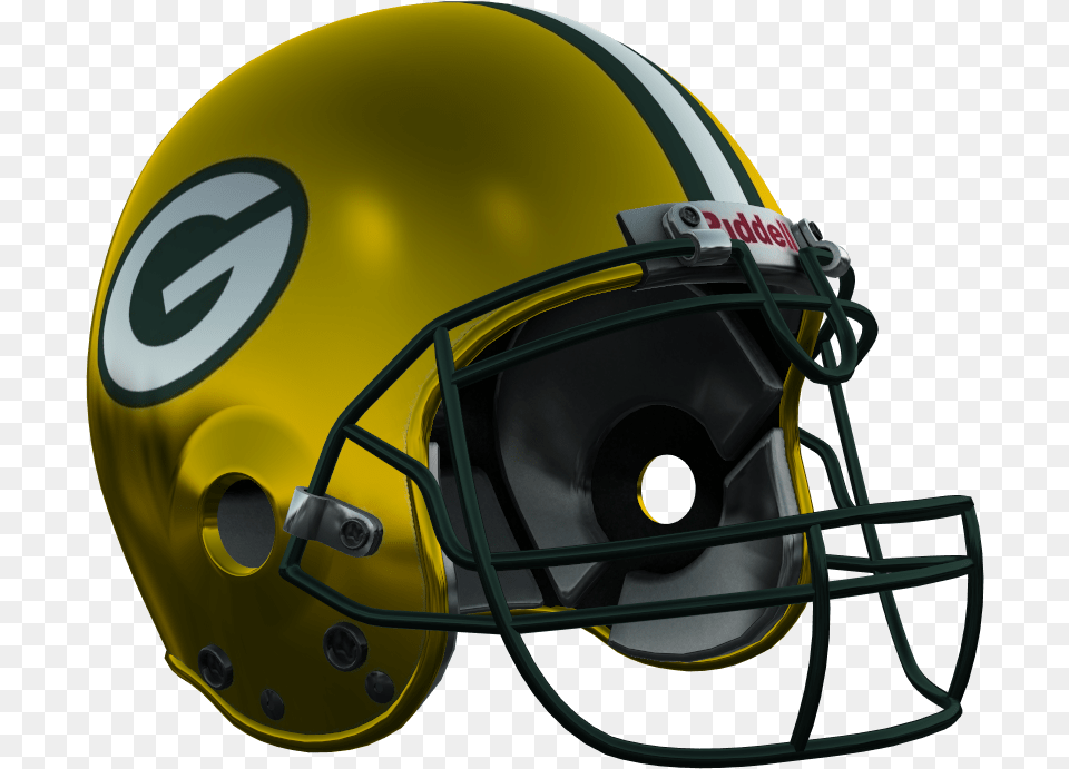 Green Bay Packers Transparent Football Helmet, American Football, Playing American Football, Person, Sport Free Png