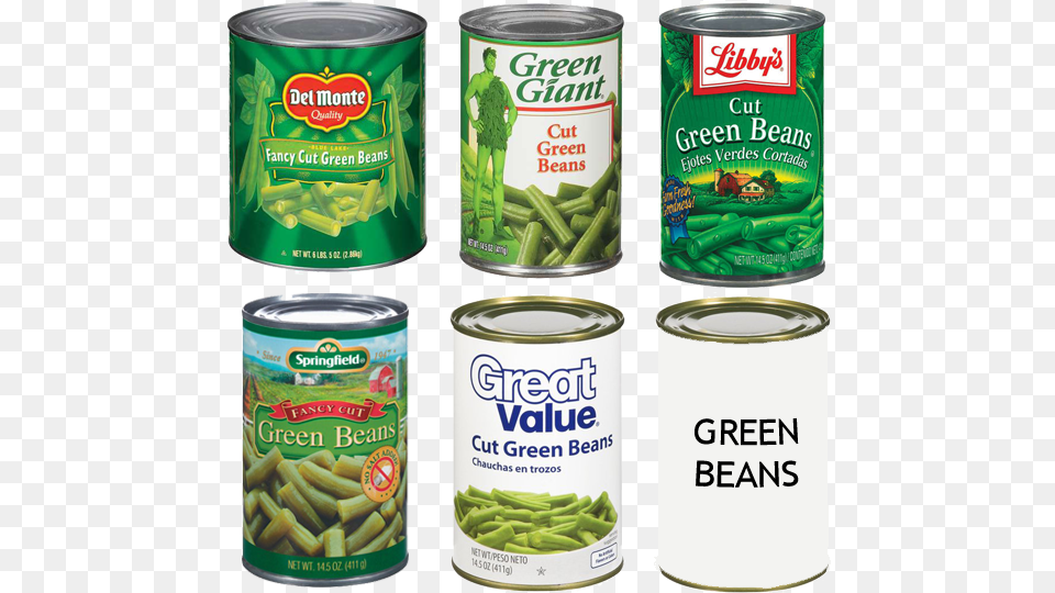Green Bean Can, Aluminium, Tin, Canned Goods, Food Png