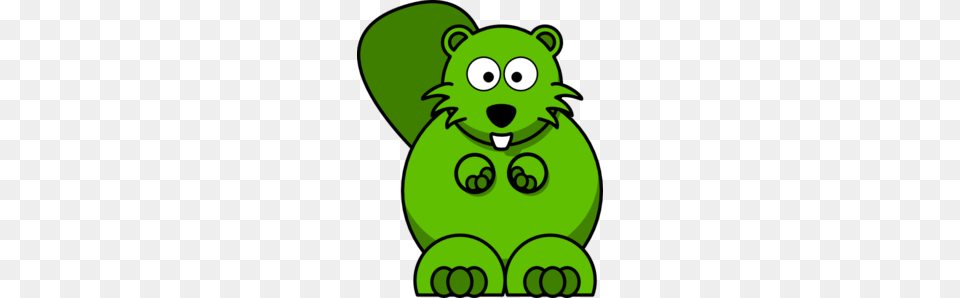 Green Beaver Clip Art, Animal, Bear, Mammal, Wildlife Png Image