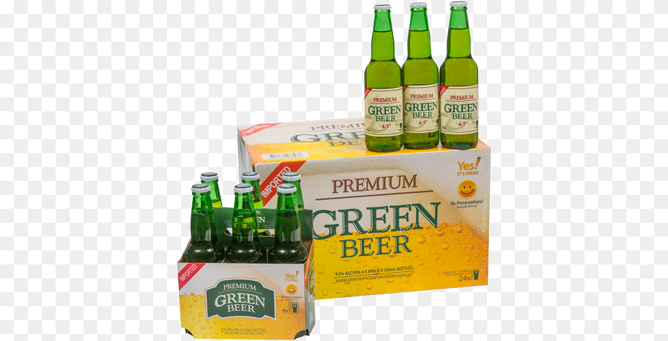 Green Beer Australia, Alcohol, Beer Bottle, Beverage, Bottle Free Png Download