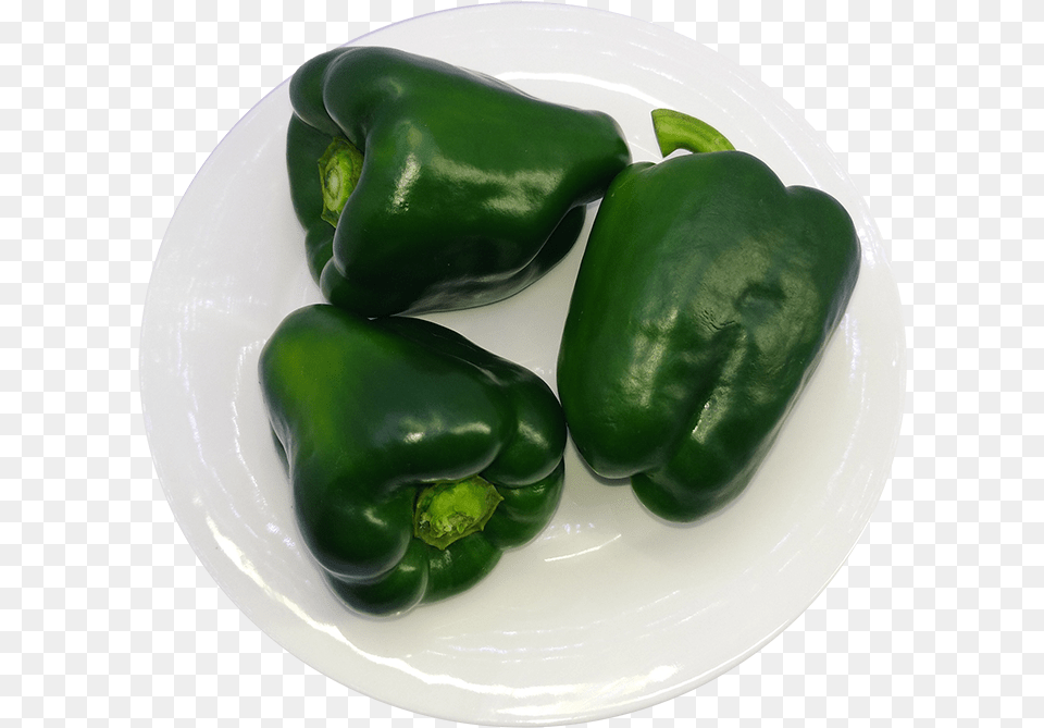 Green Bell Pepper, Bell Pepper, Food, Plant, Plate Png