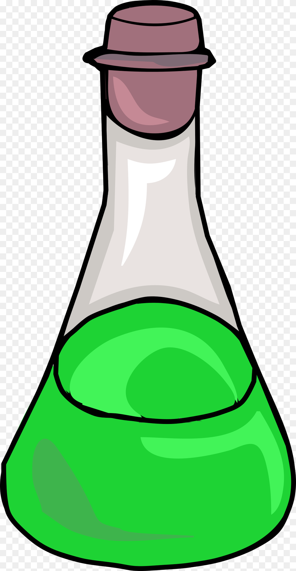 Green Big Image Science Bottle, Jar, Glass, Person, Cone Png