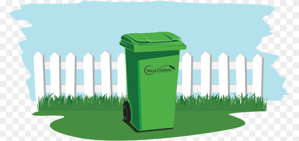 Green Bins Illustration With Background Garden Rubbish Background, Tin, Fence, Can, Trash Can Free Png Download