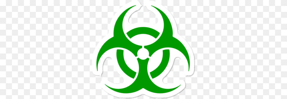 Green Bio Hazard Sticker By Zombiejeep Design Humans Biohazard Symbol, Recycling Symbol, Animal, Fish, Sea Life Free Png Download