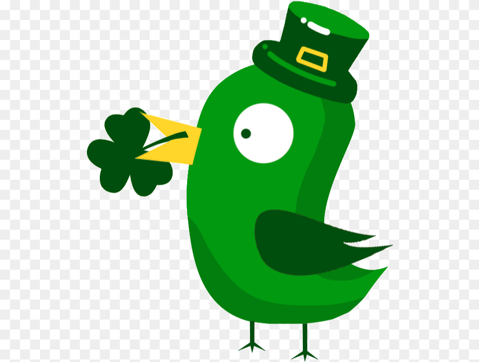 Green Bird With Clovers St Saint Patricku0027s Day Clip Art, Bottle, Nature, Outdoors, Snow Free Png