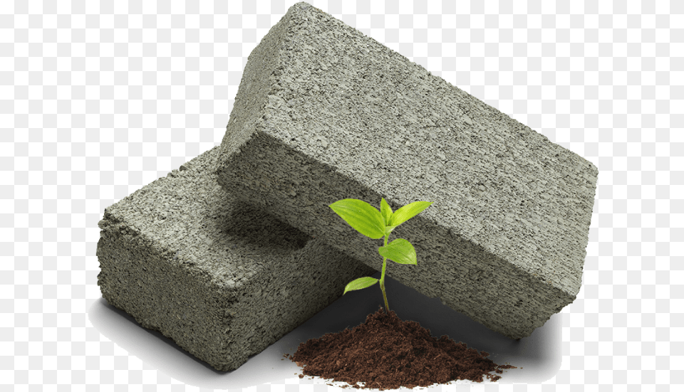 Green Block Masonry, Brick, Plant, Soil, Construction Png