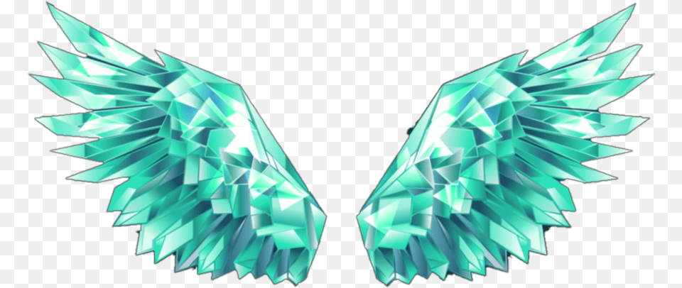 Green Blue Crystal Wings Greenwings Green Wings Crystal Ice Wings, Accessories, Diamond, Gemstone, Jewelry Free Png