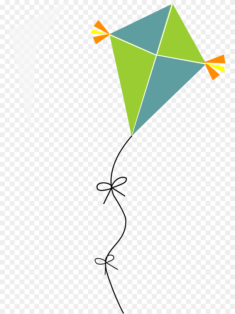 Green Blue Orange Vector Graphic On Pixabay Kite Clipart, Toy Png Image