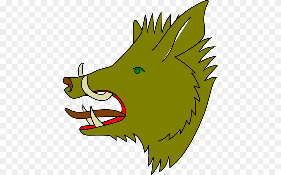 Green Boar Clip Art, Animal, Hog, Mammal, Pig Free Transparent Png