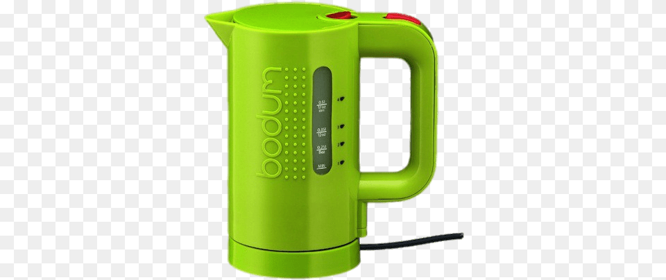 Green Bodum Kettle Transparent Electric Kettle, Cookware, Pot, Bottle, Shaker Free Png Download