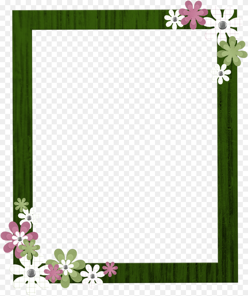 Green Border Frame Clipart Transparent Frame Flower Border Clipart, Art, Floral Design, Graphics, Pattern Png