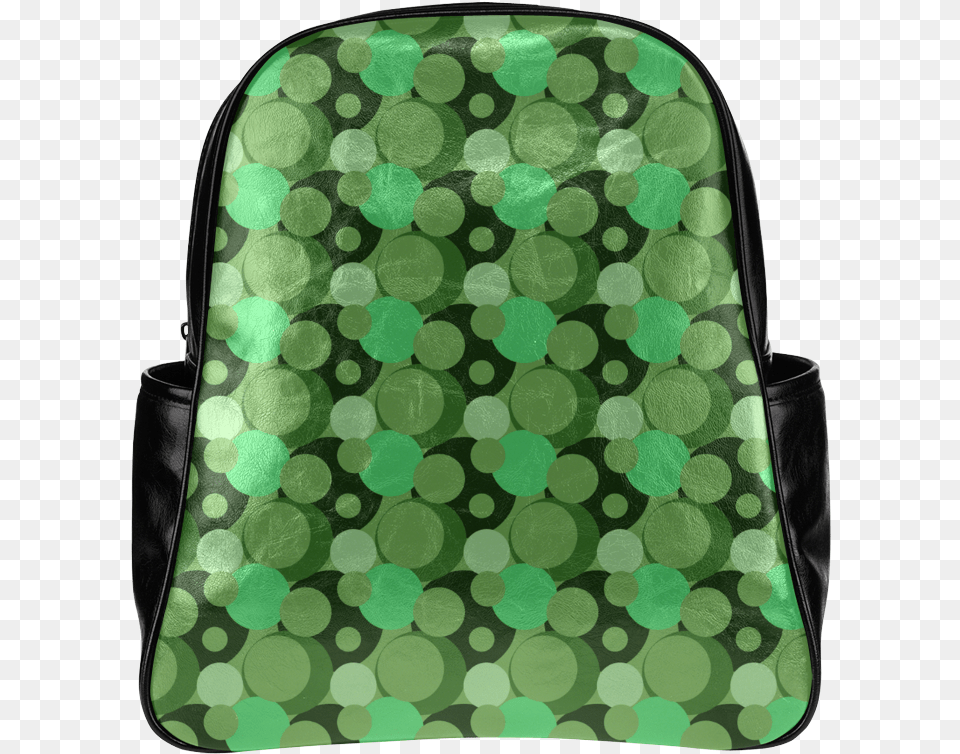 Green Bubble Pop Multi Pockets Backpack Laptop Bag, Pattern Free Transparent Png