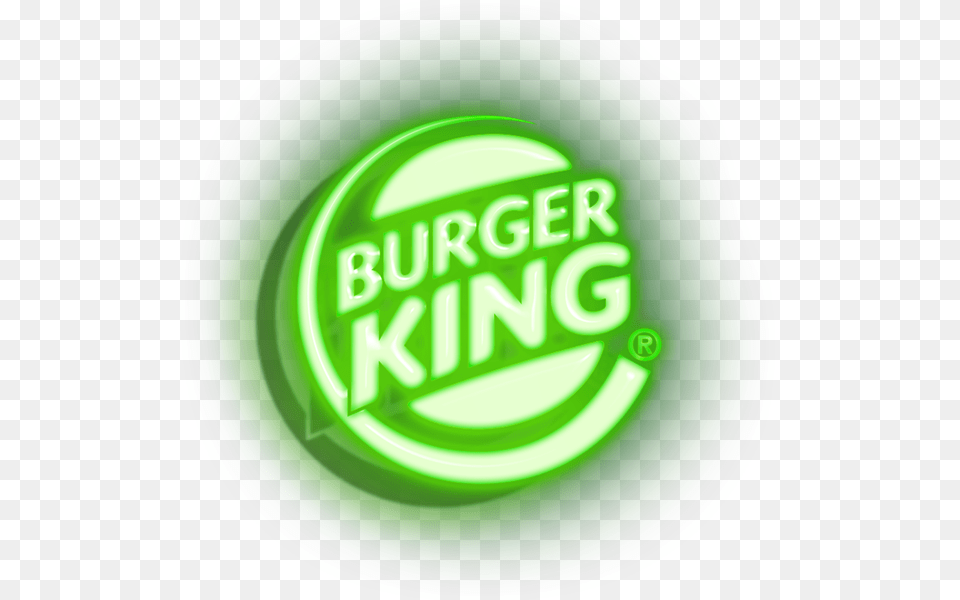 Green Burger King Logo, Light, Plate, Neon Png