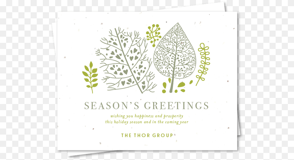 Green Business Holiday Cards, Leaf, Envelope, Greeting Card, Herbal Free Png