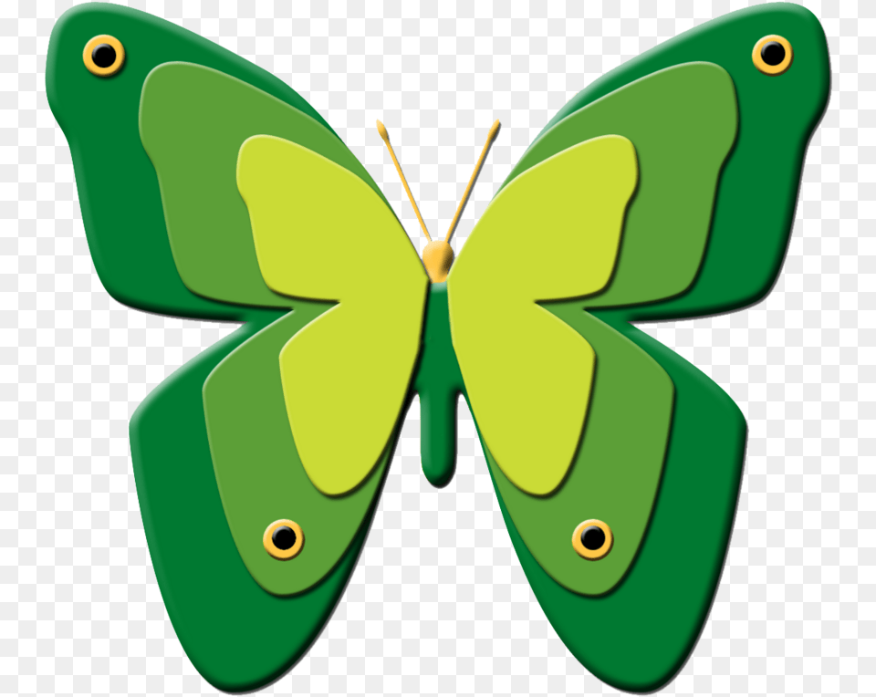 Green Butterflies Clipart Green Cartoon Butterfly Clipart Butterfly, Animal, Insect, Invertebrate, Moth Png