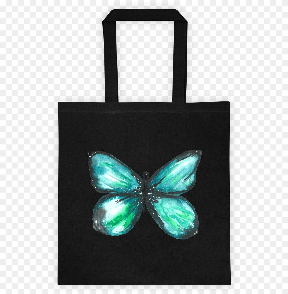 Green Butterfly Cotton Canvas Tote Bag Tote Bag, Accessories, Gemstone, Jewelry, Handbag Free Transparent Png