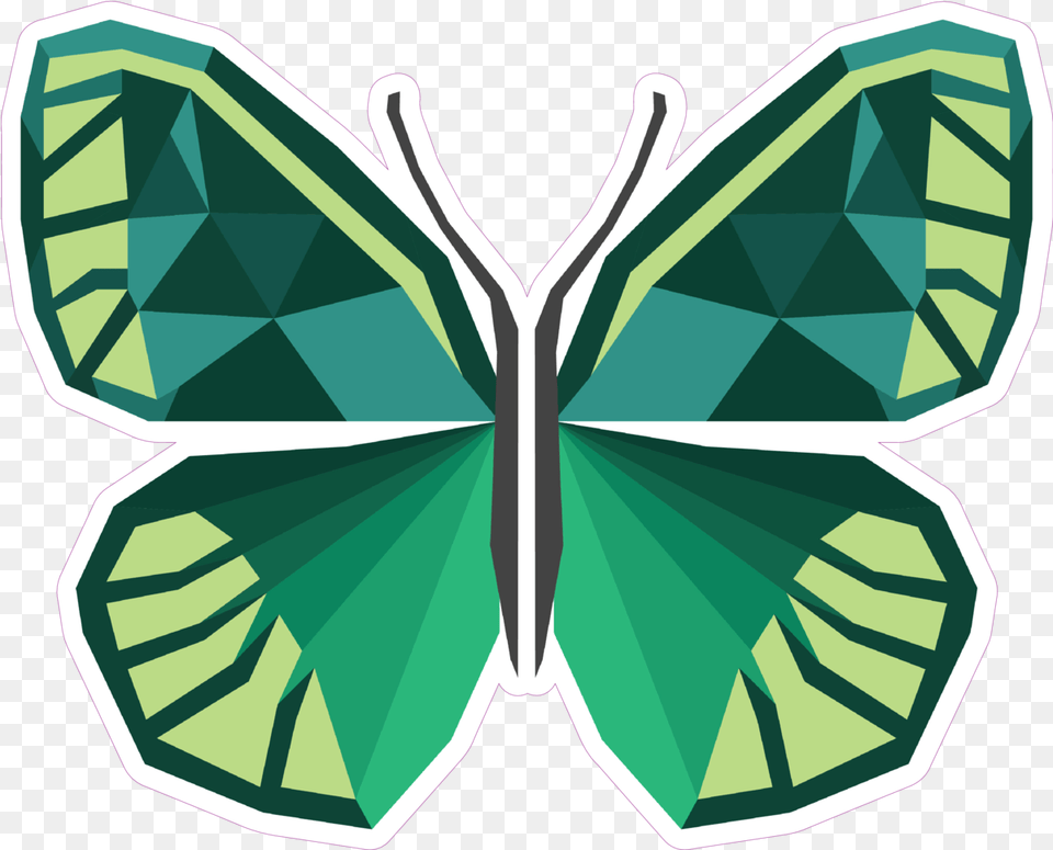 Green Butterfly Sticker Papilio Machaon, Accessories, Gemstone, Jewelry, Leaf Free Transparent Png