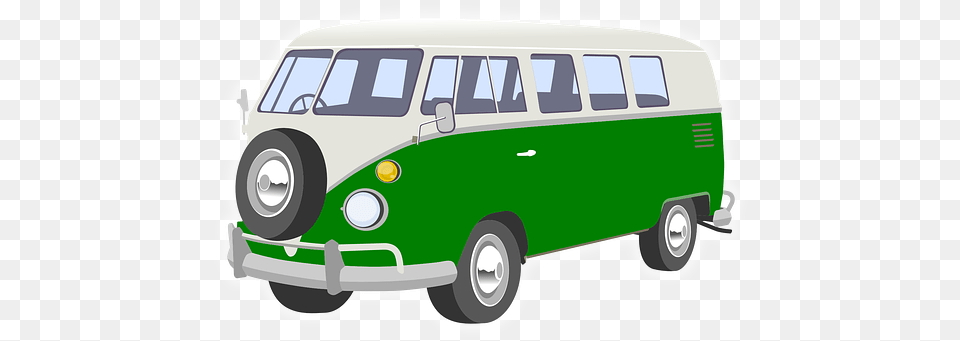 Green Car Images Van Clipart Transparent, Bus, Caravan, Minibus, Transportation Png