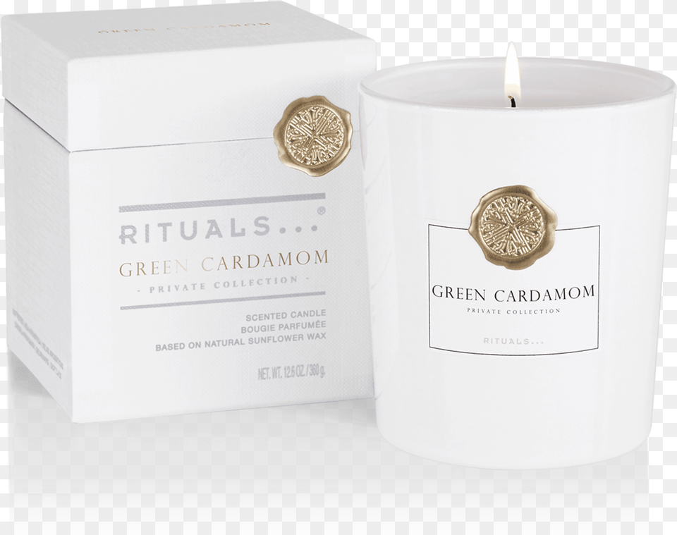 Green Cardamom Scented Candle Rituals Collection Prive, Box, Wax Seal Free Png