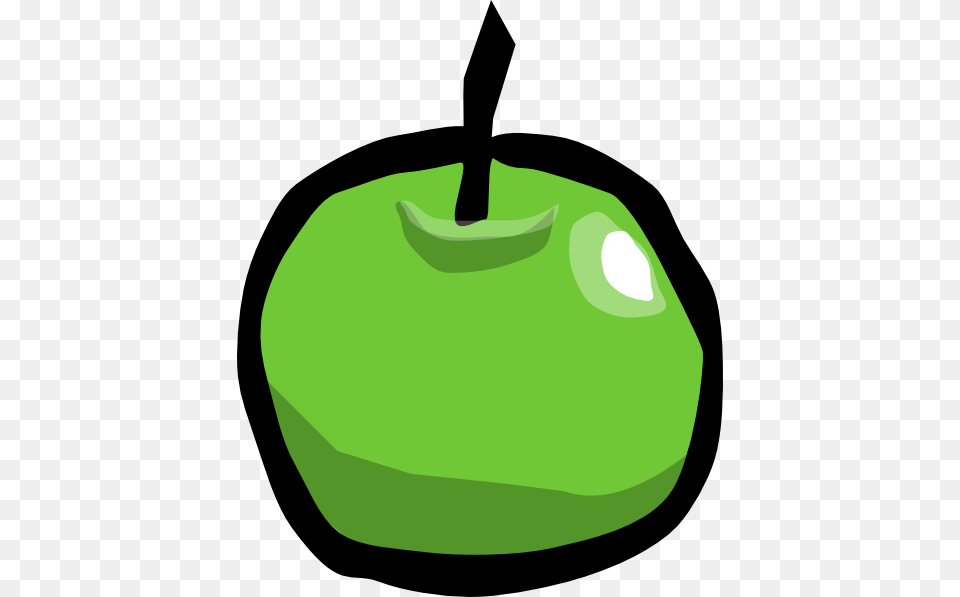 Green Cartoon Apple Clip Art, Food, Fruit, Plant, Produce Free Png Download