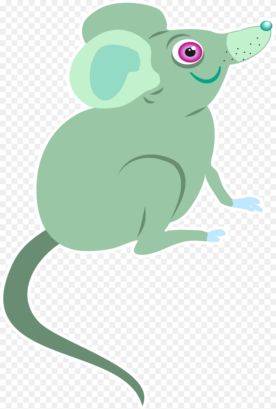 Green Cartoon Mouse Clipart, Animal, Mammal, Fish, Sea Life Png Image