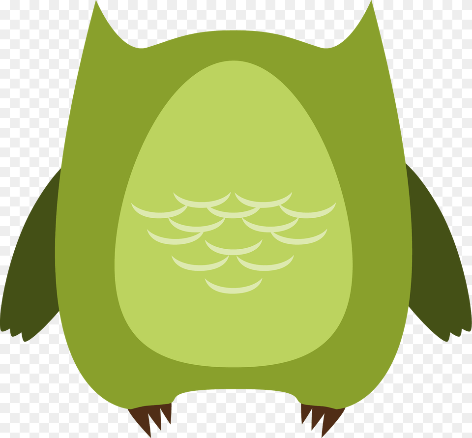Green Cartoon Owl Back Clipart, Food, Fruit, Plant, Produce Free Png Download