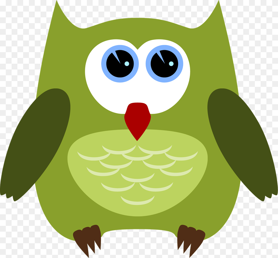 Green Cartoon Owl Clipart, Animal, Beak, Bird Free Png Download