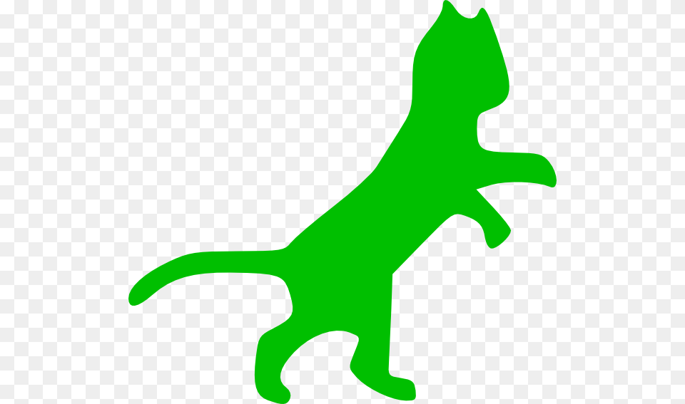 Green Cat Svg Clip Arts Cat Clip Art, Silhouette, Animal, Kangaroo, Mammal Free Png Download