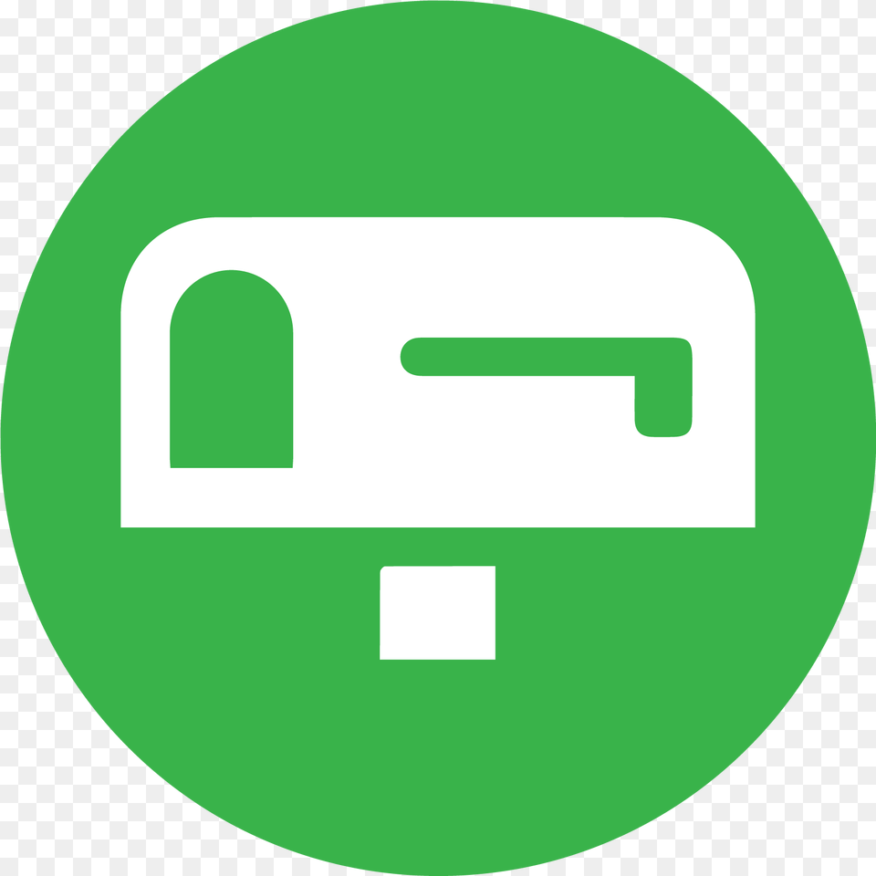 Green Check Mark Icon Con Post Box Icon Green Green Po Box Icon, Disk Free Png Download