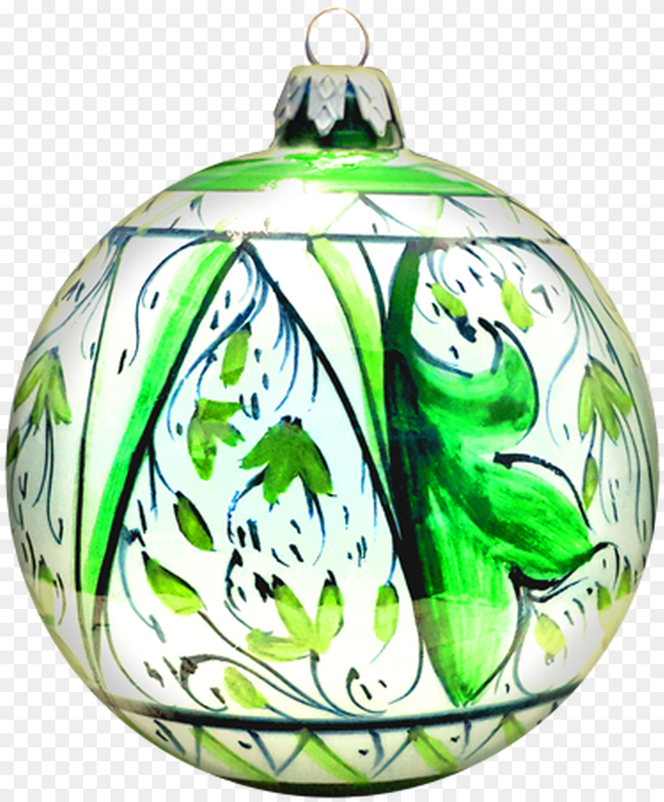 Green Christmas Ball M Christmas Ornament, Art, Lamp, Porcelain, Pottery Free Transparent Png