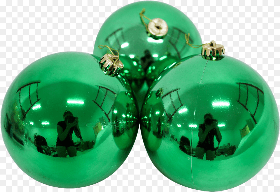 Green Christmas Ball Transparent, Light, Sphere, Accessories, Person Png